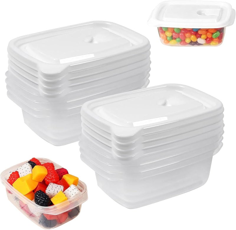 Azonee Food-Grade Freezer Storage Boxes With Lids (8 Sets), Azonee 400ml BPA-Free Plastic Microwave Safe Food Containers, Ideal For Freezing Storing Portioning Meals - Image 1
