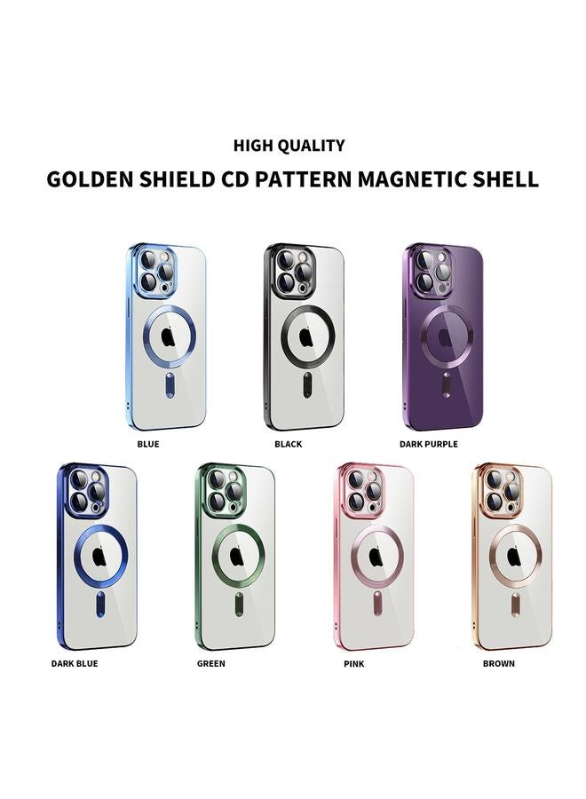 Zaboon Case For iPhone 13 CD Texture Plating TPU MagSafe Phone Case with Lens Film - Image 2