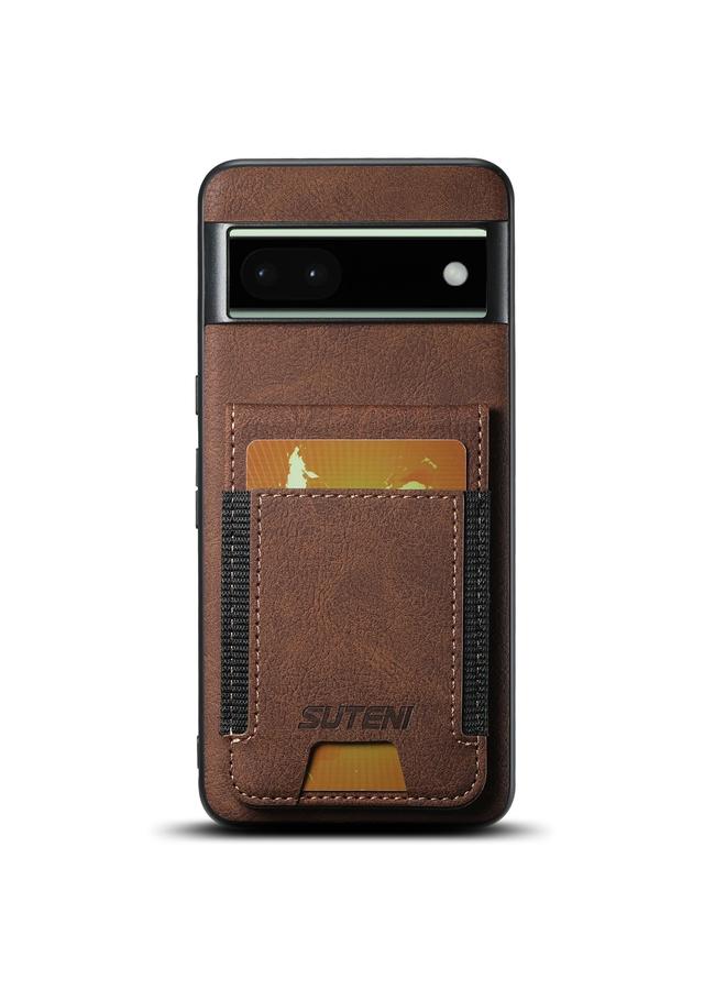 Suteni Case For Google Pixel 6a H03 Litchi Leather Card Bag Stand Back Phone Case - Image 1