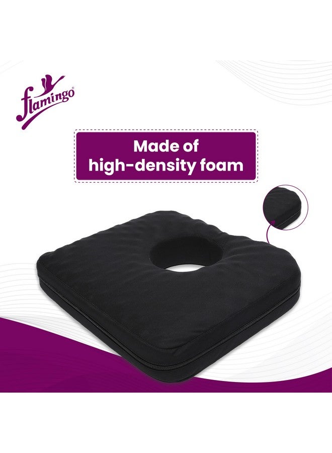 وسادة مقعد دائرية تقويمية من فلامنجو | وسادة بايل لآلام أسفل الظهر وعرق النسا وعظم الذنب | تخفيف آلام ما بعد الجراحة ومقعد السيارة | أسود - Image 4