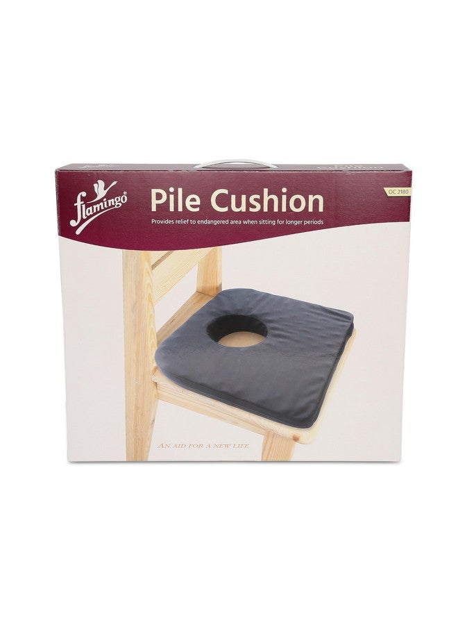 وسادة مقعد دائرية تقويمية من فلامنجو | وسادة بايل لآلام أسفل الظهر وعرق النسا وعظم الذنب | تخفيف آلام ما بعد الجراحة ومقعد السيارة | أسود - Image 1