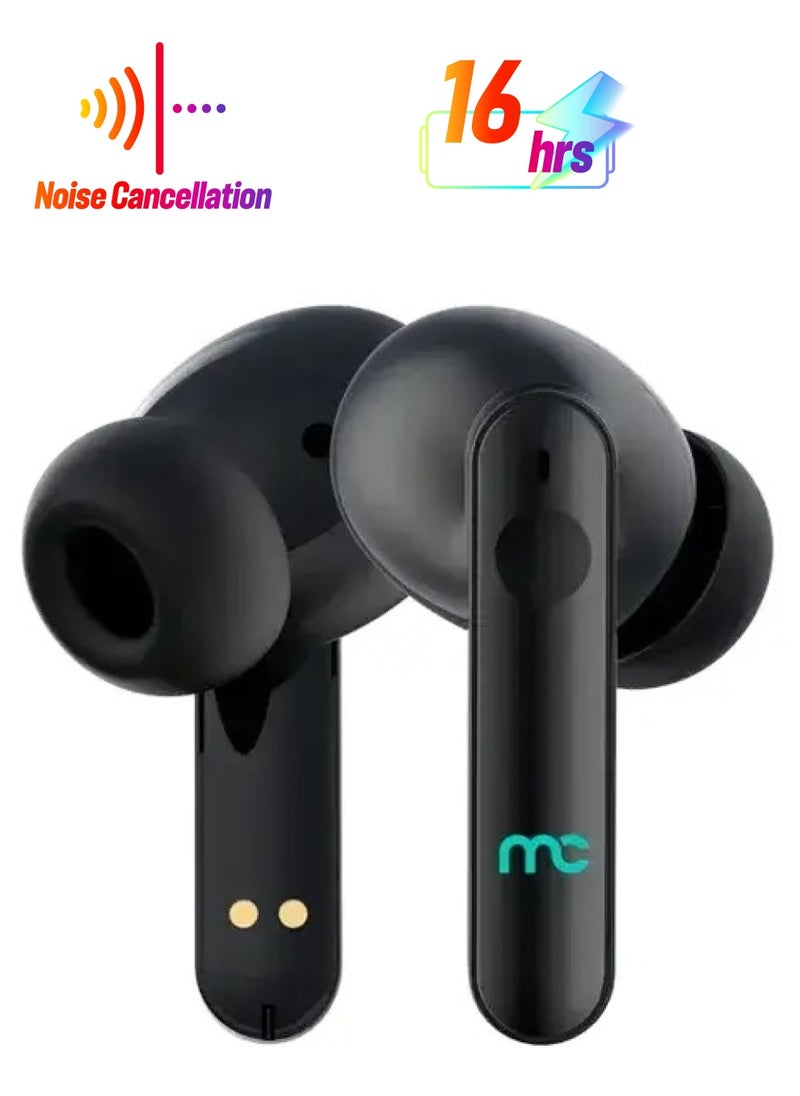 My Candy - MYCANDY True Wireless Earbuds With Active Noise Cancellation, TWS 275, Smart Touch Controls, Hands-Free Mic for Crystal-Clear Calls, Comfortable In-Ear Design, 16 Hours of Playtime, Black - Image 1