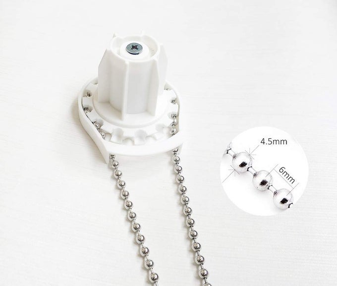 45 MM STAINLESS STEEL BEAD CHAIN FOR BLINDS SHADES WITH 5 CONNECTORS FIX OR REPLACE FOR BROKEN ROLLER SHADE CHAIN GREAT PULLING FORCE RUSTPROOF 10 3 METERS