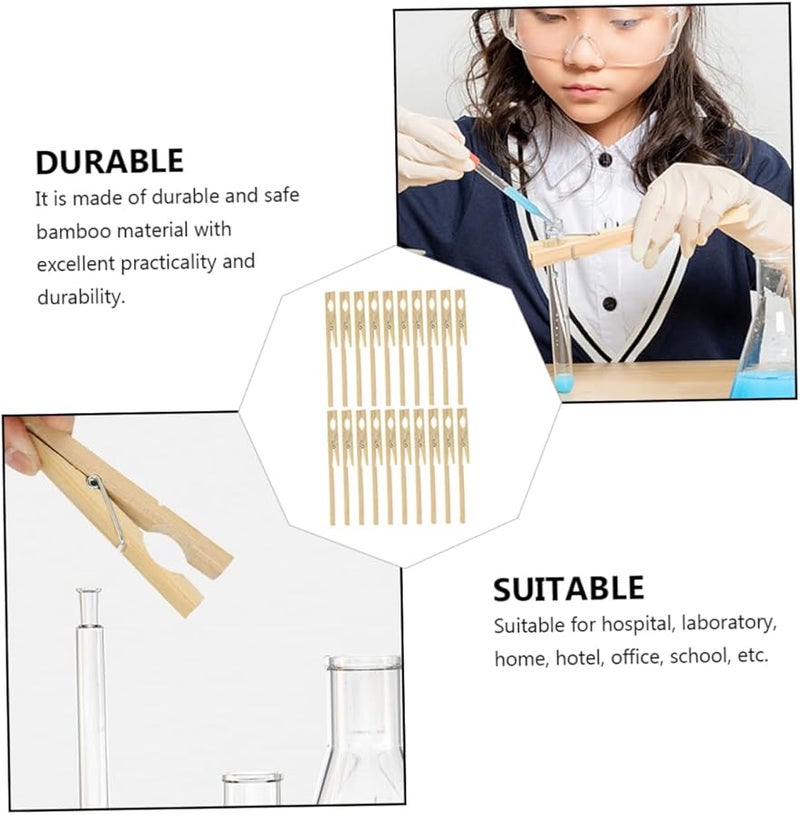 GANAZONO 20 قطعة ماسك أنابيب اختبار متين ومحمول لحامل معدات المختبرات العلمية - Image 5