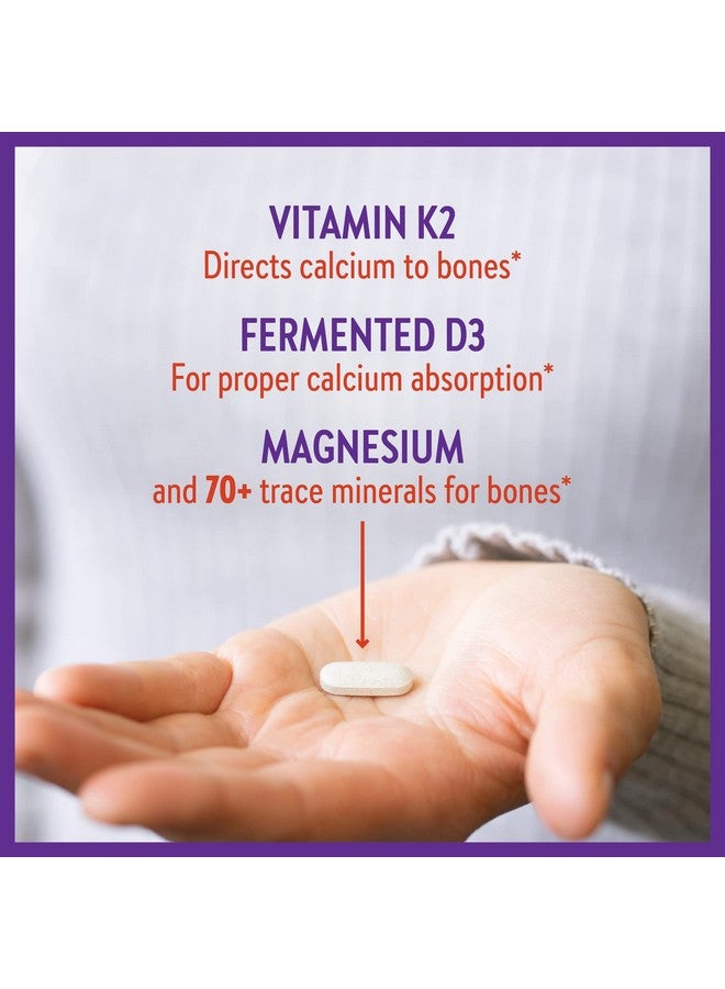 New Chapter Calcium Supplement Bone Strength Organic Red Marine Algae Calcium With Vitamin D3+K2 + Magnesium 70+ Trace Minerals For Bone Health Gluten Free Easy To Swallow 120 Slim Tablets - Image 5