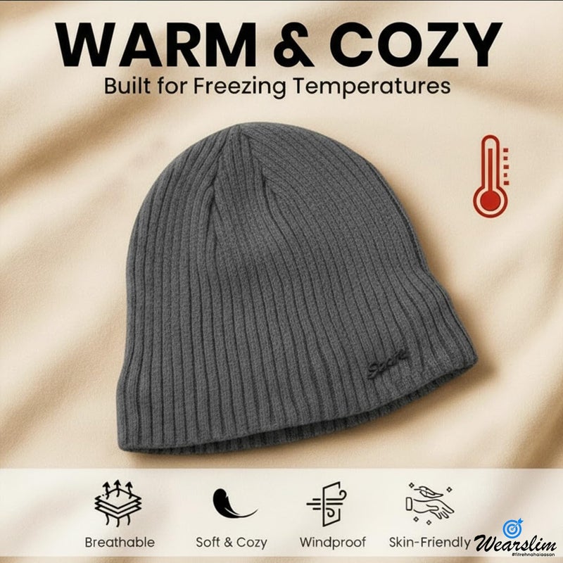 Wearslim قبعات صوف دافئة ®، قبعة رأس مع دافئ للرقبة مجموعة قبعات شتوية وشالات للرجال والنساء - Image 2