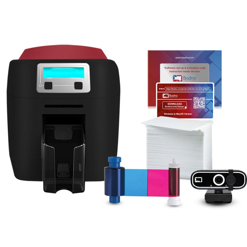 Bodno Magicard 400X Dual Sided ID Card Printer Complete Supplies Package ID Software Bronze Edition - Image 2