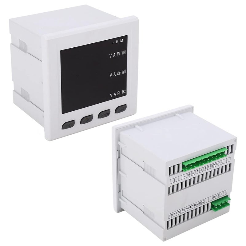 RS 485 MODBUS RTU Communication and 4 Channel Analog Output DC 0 20mA - 96 UIF Multi Function Meter for 3 Phase Systems - Measures Voltage Amperage and Frequency - with LED Display - Image 3