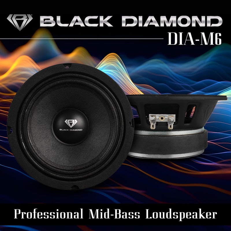 BLACK DIAMOND Dia-M6 6.5" Mid Range Loudspeaker with Bullet 450 Watts 8-Ohm (1 Speaker) - Image 2