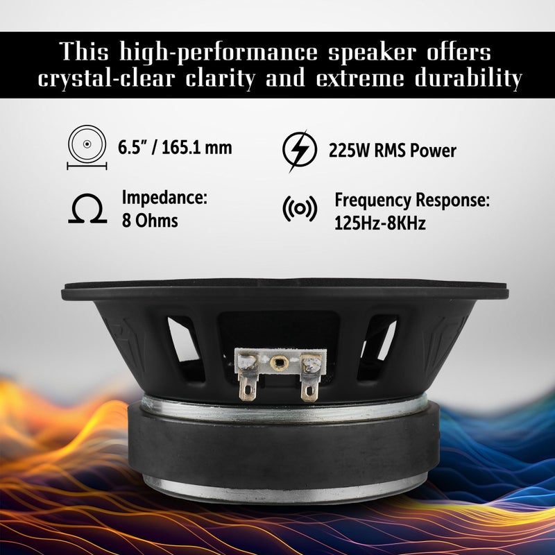 BLACK DIAMOND Dia-M6 6.5" Mid Range Loudspeaker with Bullet 450 Watts 8-Ohm (1 Speaker) - Image 3