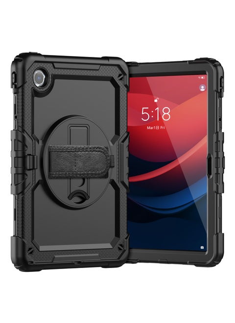 For Lenovo TabM11 Protective Case Tb330fu Bracket 331fc Anti-drop Anti-fingerprint K11 Protective Case Hand Strap-Color:Black-Applicable Model:Lenovo M11 Hd 11 Inch /xiaoxin Pad 11/k11 Lte 2024