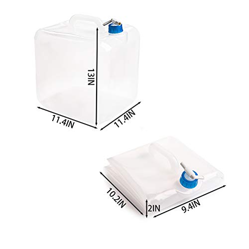 Cedilis 2 Pack 5.3 Gallon Collapsible Water Container with Spigot, Food Safe Water Storage Jug, BPA-Free Camping Water Storage Jug Canteen for Outdoor Hiking and Emergency, Portable, Foldable - Image 2