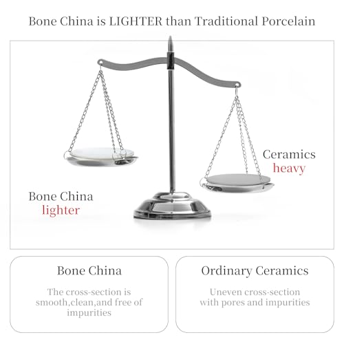 FHGNYSM Artistic Bone China Dinnerware Set with Gold Trim, Crafted with Traditional Chinese Artistry, Glazed Inner Patterns, Service for 4 – Maple Leaf Collection - Image 5