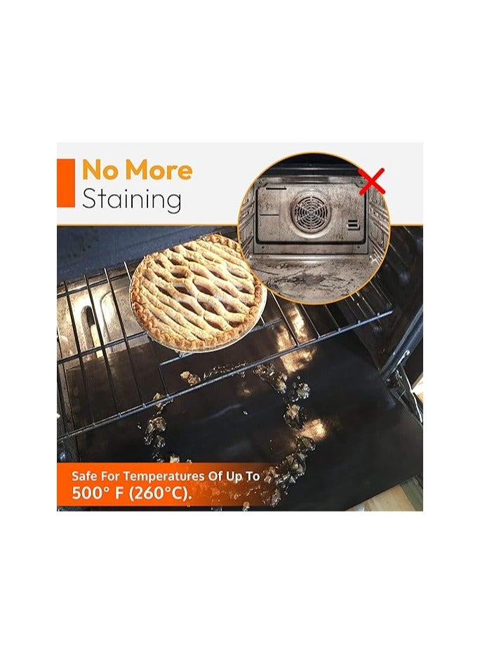 general Oven Liners for Bottom of Electric Gas Oven Reusable - 4 Pack Large Heavy Duty Nonstick teflon Oven Mat 17"x 25"- Oven Floor Protector Liner easy to clean-reduce spills stuck foods and clean up - Image 4