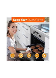 General Oven Liners for Bottom of Electric Gas Oven Reusable - 4 Pack Large Heavy Duty Nonstick teflon Oven Mat 17"x 25"- Oven Floor Protector Liner easy to clean-reduce spills stuck foods and clean up  - Image 5