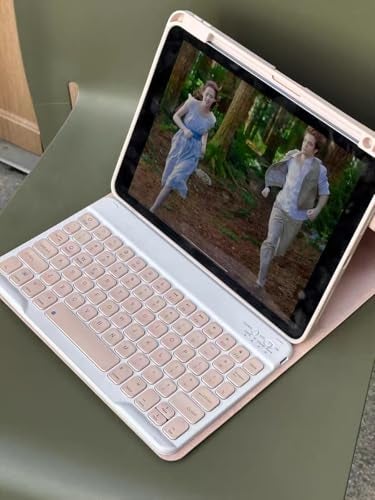 AnMengXinLing Keyboard Case for iPad Pro 11 2022/2021/2020, Case for iPad Pro 11 4th/3rd/2nd Generation with Keyboard and Pencil Holder Magnetically Detachable Wireless Keyboard, Pink - Image 2