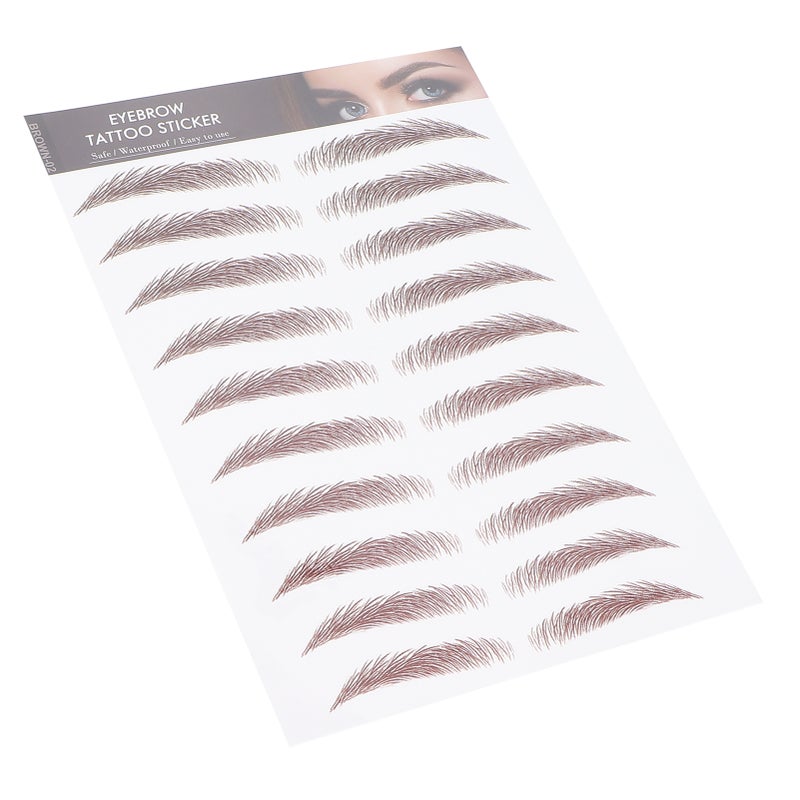 Professional Waterproof Eyebrow Tattoo Sticker Eyebrow Transfer Sticker for WomenBROWN-06 - Image 3