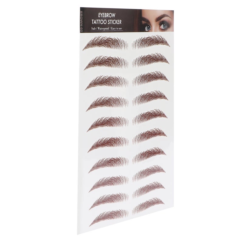 Professional Waterproof Eyebrow Tattoo Sticker Eyebrow Transfer Sticker for WomenBROWN-06 - Image 1
