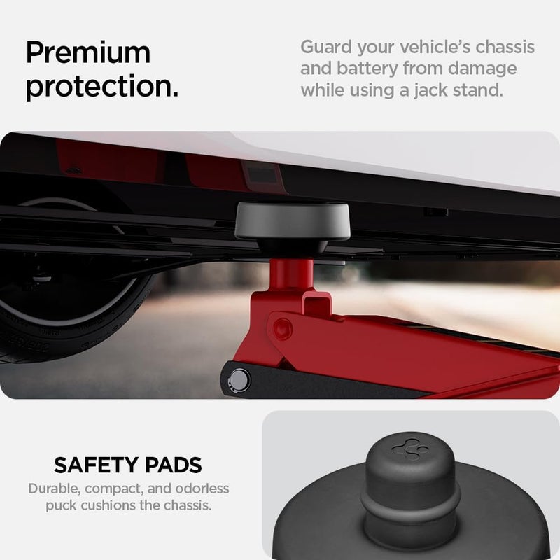 Spigen Tesla Model 3 2023, 2024 Highland and Model Y Lifting Jack Pads - 4 Packs, Carbon Edition with Storage Case - Image 4