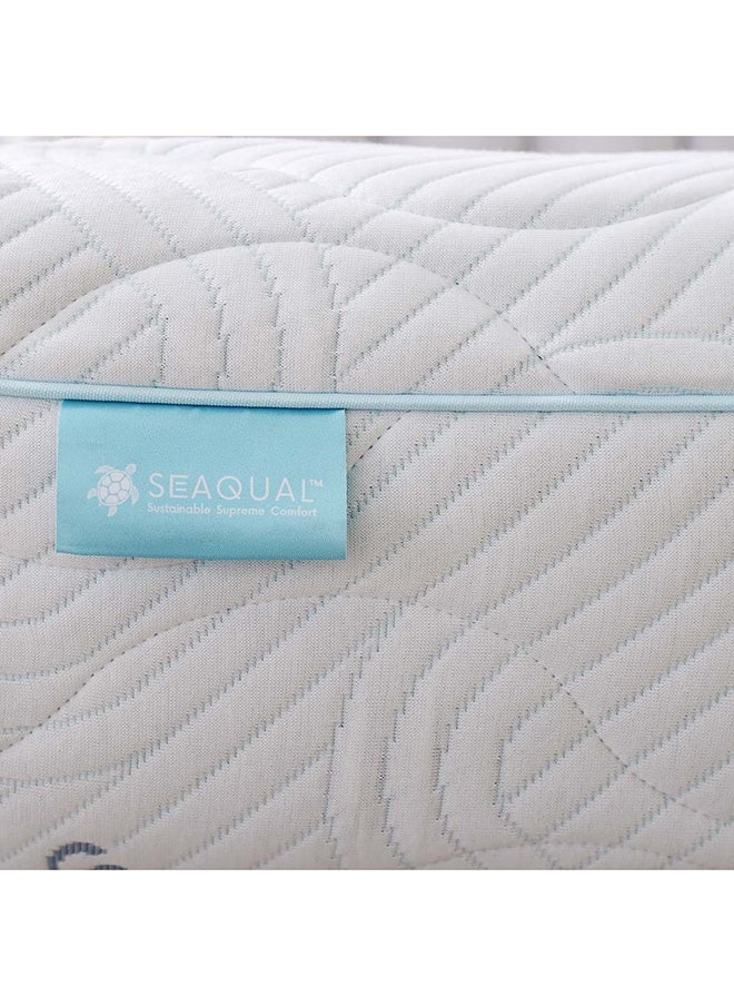 DANUBE HOME Seaqual Gel Memory Foam Mattress Medium Firm Feel Single Mattress Spine Balance For Pressure Relief L 190 X W 90 X 25 cm Thickness White/Blue  - Image 4