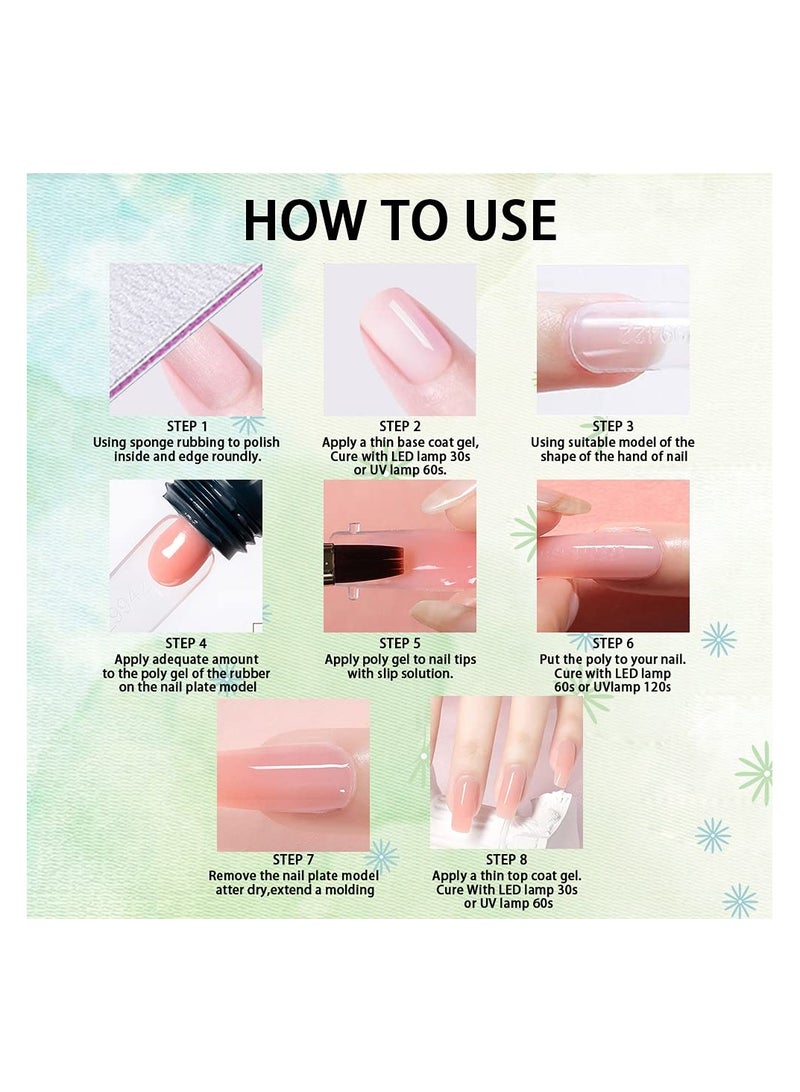 brunson جل بولي أكريليك Quantum 3In1 60 جرامًا مع تشكيل وتشكيل ثلاثي الأبعاد، جل قابل للنقع لتمديد الأظافر، جل أظافر أكريليك متين وجيل بناء أظافر، جل صلب لتمديد الأظافر، أظافر مانيكير - Image 2