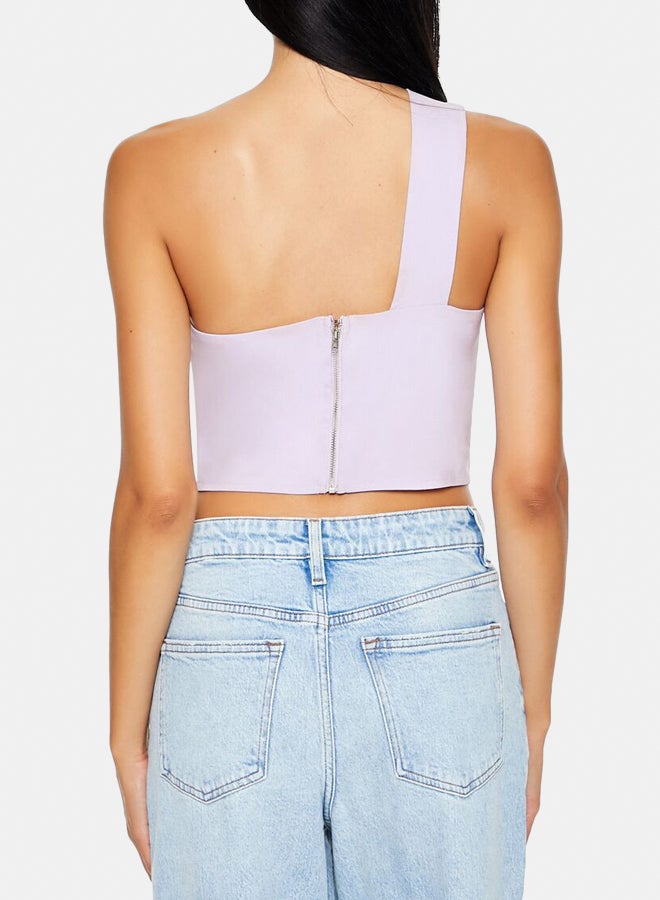 FOREVER 21 One-Shoulder Bustier Crop Top - Image 3