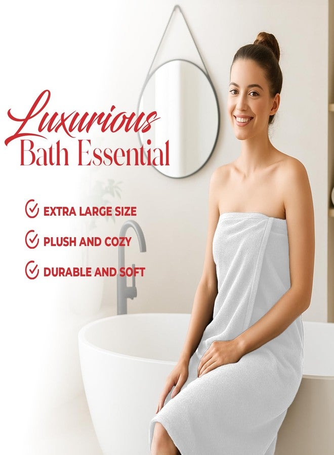 RIVERSIDE Pack of 1 Jumbo Bath Sheet 40 x 80 Inches - Extra Large Bath Towel, Super Soft & Highly Absorbent, 100% Cotton Quick Dry, Perfect to Wrap Yourself in - White - Image 4