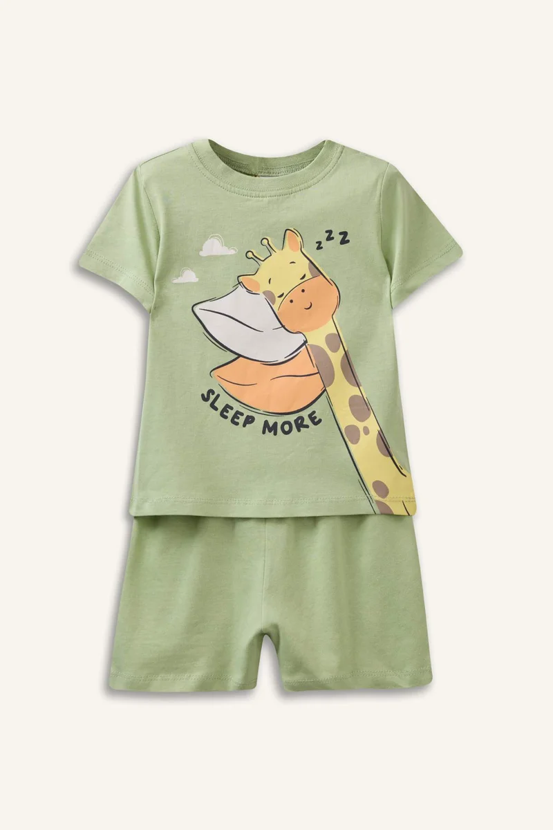 ديفاكتو Baby Boy Patterned 2 Piece Pyjamas Set