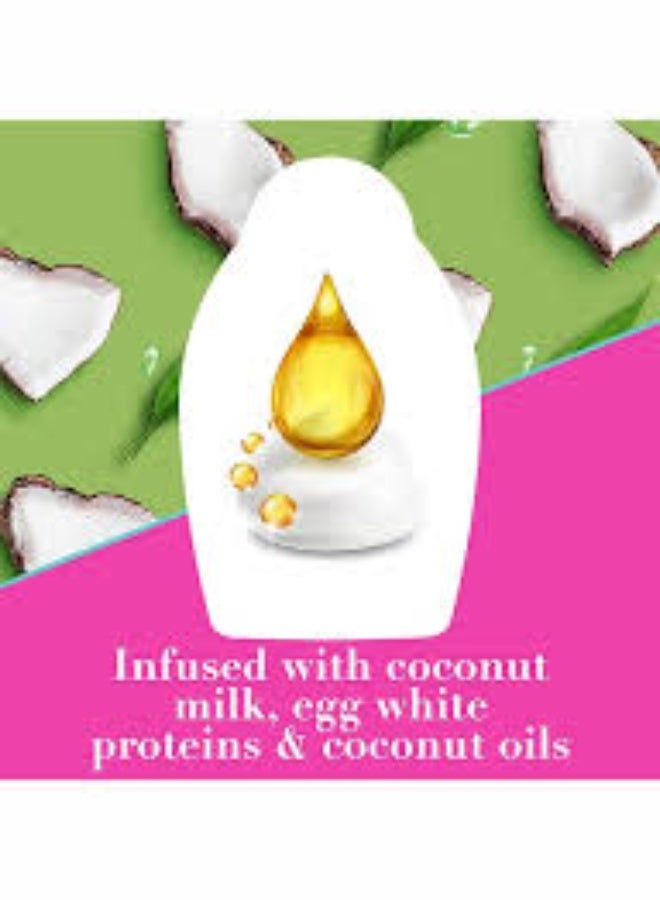 OGX Nourishing + Coconut Milk Shampoo for Stronger, Hydrated Hair, 385 ml - Image 4