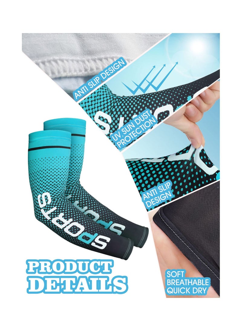 SYOSI 6 Pairs UV Sun Protection Compression Arm Sleeves, Cooling Athletic Sports Sleeve, Anti Slip Ice Silk Arm Warmers Arm Covers, for Men Women, for Football, Golf & Volleyball  - Image 4