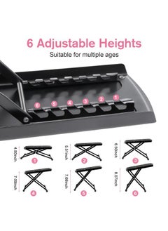 Subay Pedicure Foot Rest, 6 Heights Adjustable Foot Stand For Pedicure, Foldable Non-Slip Pedicure Stand For Easy At Home Pedicures, No More Bending Or Stretching Pedicure Stool Tool For Home Foot Spa  - Image 2
