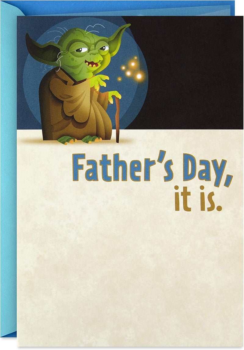 Hallmark Star Wars Father's Day Card Featuring Yoda - Celebrate You, We Must - Image 1
