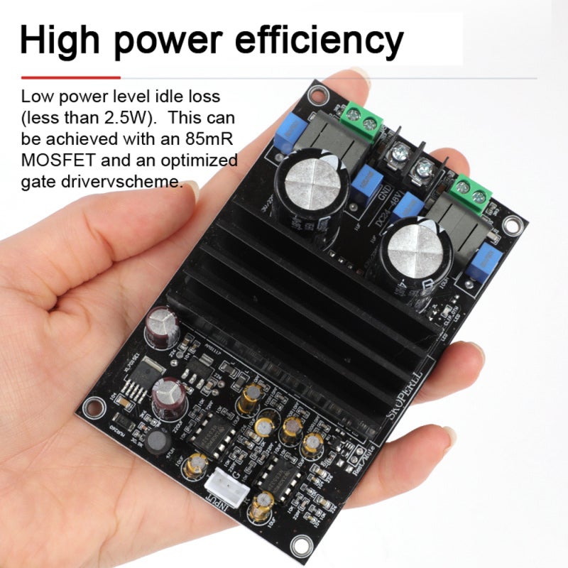 Audio Power Amplifier Board 14A Black - High Power Efficiency Low Idle Loss Compact Size for Audio System Setup - Image 5