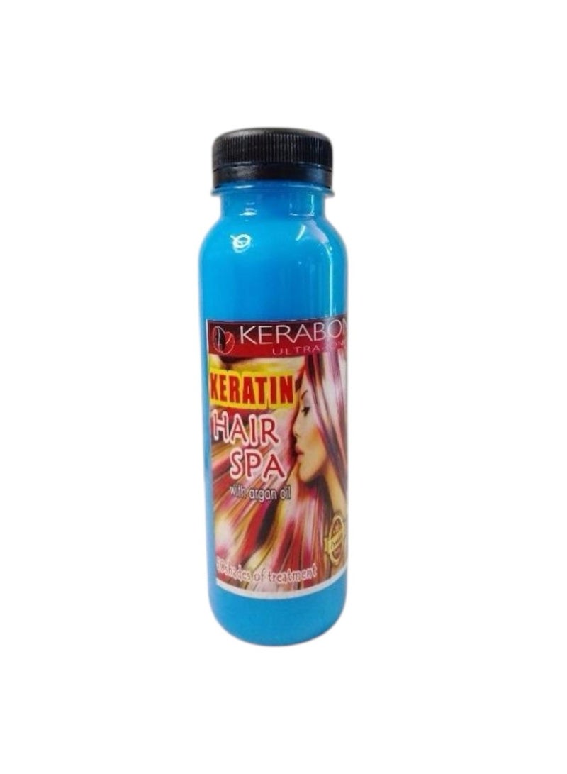 Keratin hair spa with argan oil