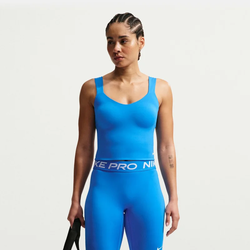 Nike Blue Women's Pro Sports Bra Tank Top for Women | Best Price UAE