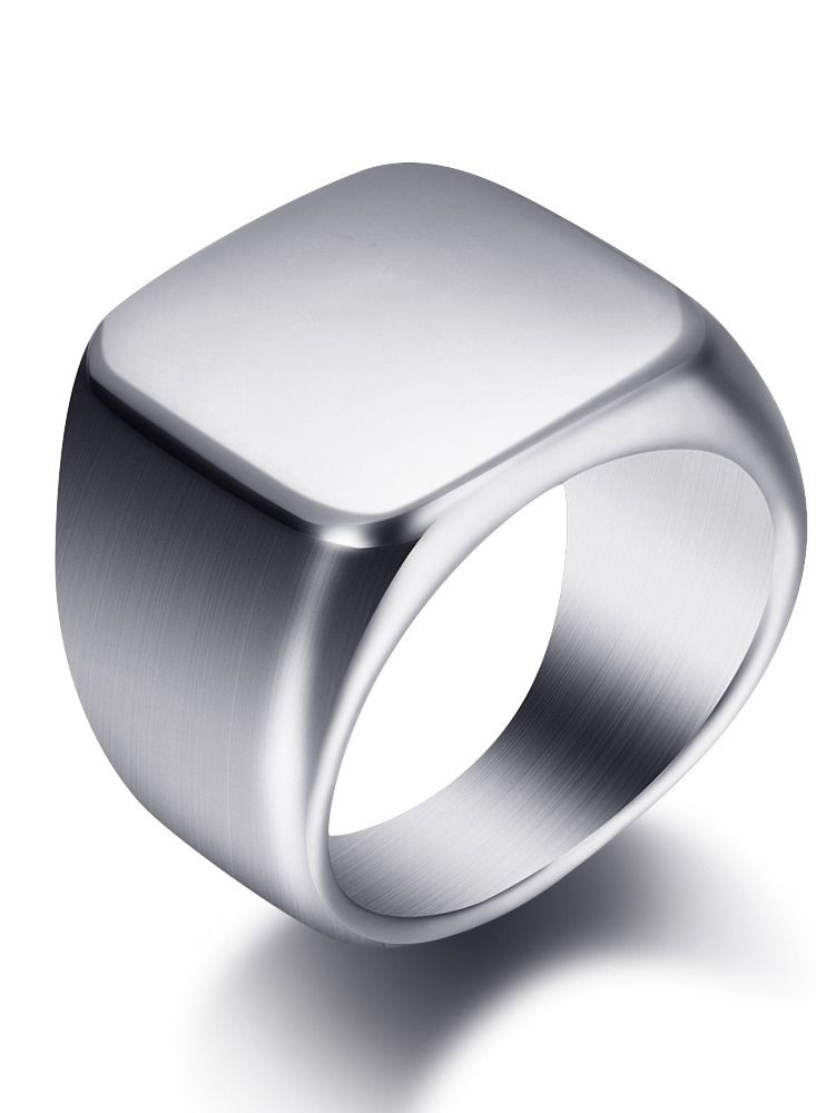 Loquat خاتم ختم مصقول من الفولاذ المقاوم للصدأ - Image 1