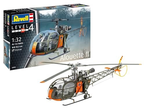 Revell Model Making I Alouette II I Kit I Scale 132 I 191 Pieces I Craft Set from 12 Years I Detailed Model with Authentic Design I Helicopter Moulded Colour - Image 1