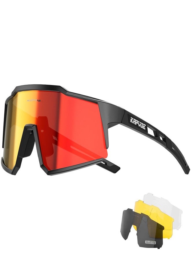 KAPVOE Polarized Cycling GlFull Screen TR90 Lightweight Sports Sunglwith 4 Interchangeable Lenses for Women Men Running Bike Accessories 01 - Image 1