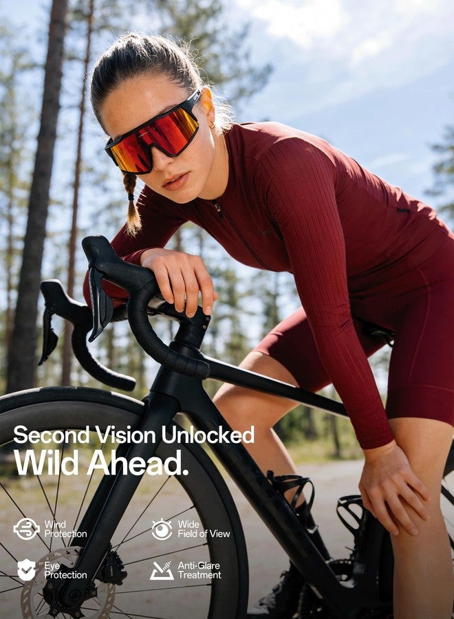 KAPVOE Polarized Cycling GlFull Screen TR90 Lightweight Sports Sunglwith 4 Interchangeable Lenses for Women Men Running Bike Accessories 01 - Image 5