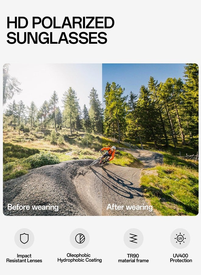 KAPVOE Polarized Cycling GlFull Screen TR90 Lightweight Sports Sunglwith 4 Interchangeable Lenses for Women Men Running Bike Accessories 01 - Image 4