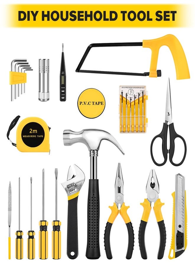 KALIACHO 27pcs General Household Tool Kit Set, Home Repair and Mechanics Hand Tool Kit with Storage Case Ideal for Men and Women in Garage, Office, or College Dorm - Image 3