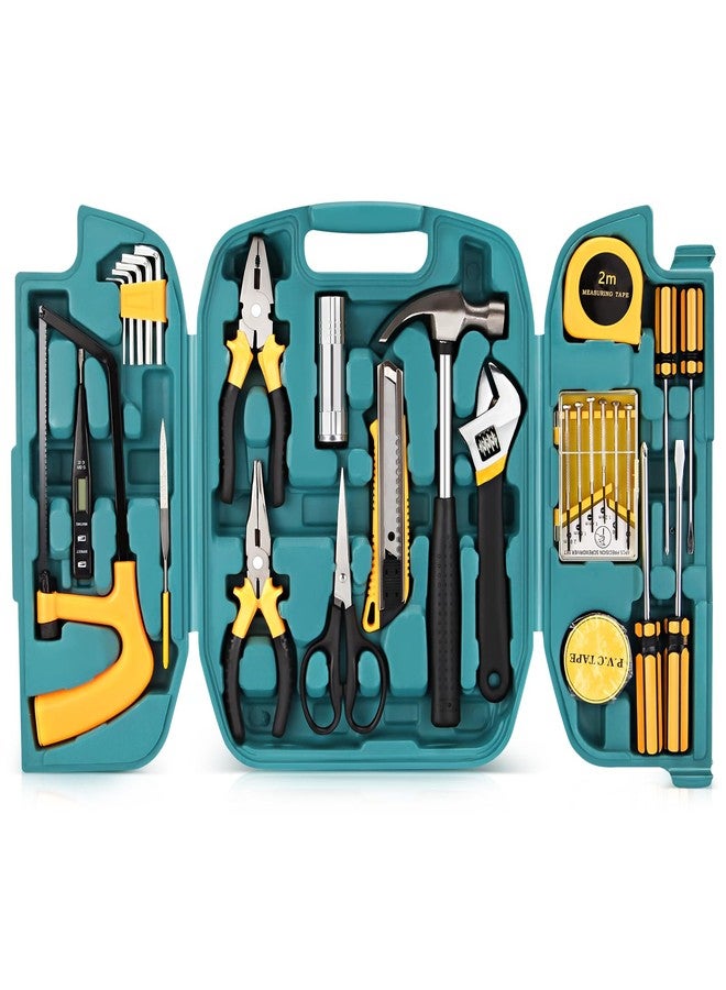 KALIACHO 27pcs General Household Tool Kit Set, Home Repair and Mechanics Hand Tool Kit with Storage Case Ideal for Men and Women in Garage, Office, or College Dorm - Image 1
