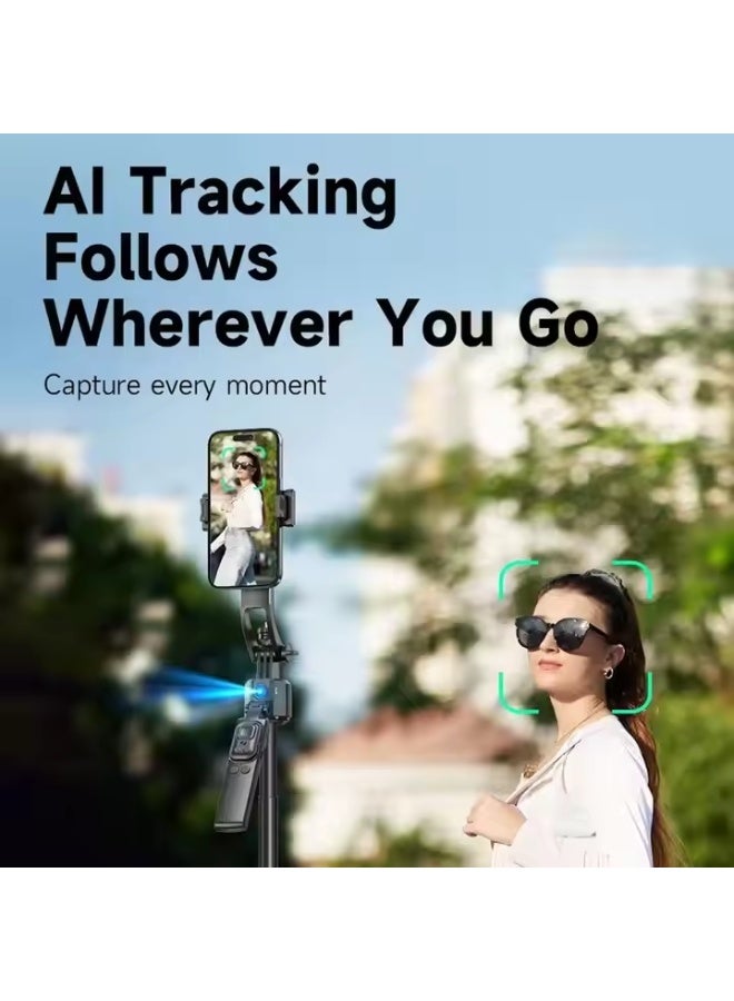 طقم تصوير الفيديو C17 مثبت جيمبال دوران ذكي تلقائي 360 درجة تتبع وجه AI مشبك هاتف قابل للفصل عصا سيلفي - Image 4