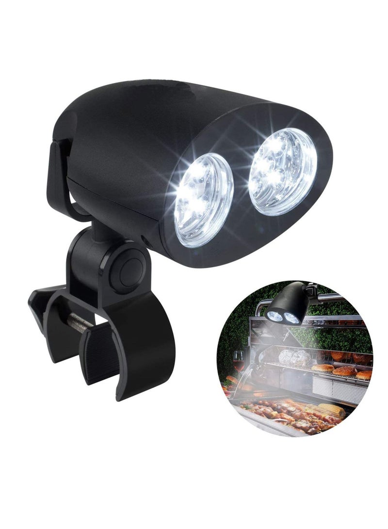 SYOSI Barbecue Grill Light, Outdoor 360 Degree Flexible BBQ Light with 10 Super Bright LED Lights, Heat Resistant Night Grill Light with Sturdy Clamp Mount Fits Most Grill Handle, Batteries not Included - Image 1