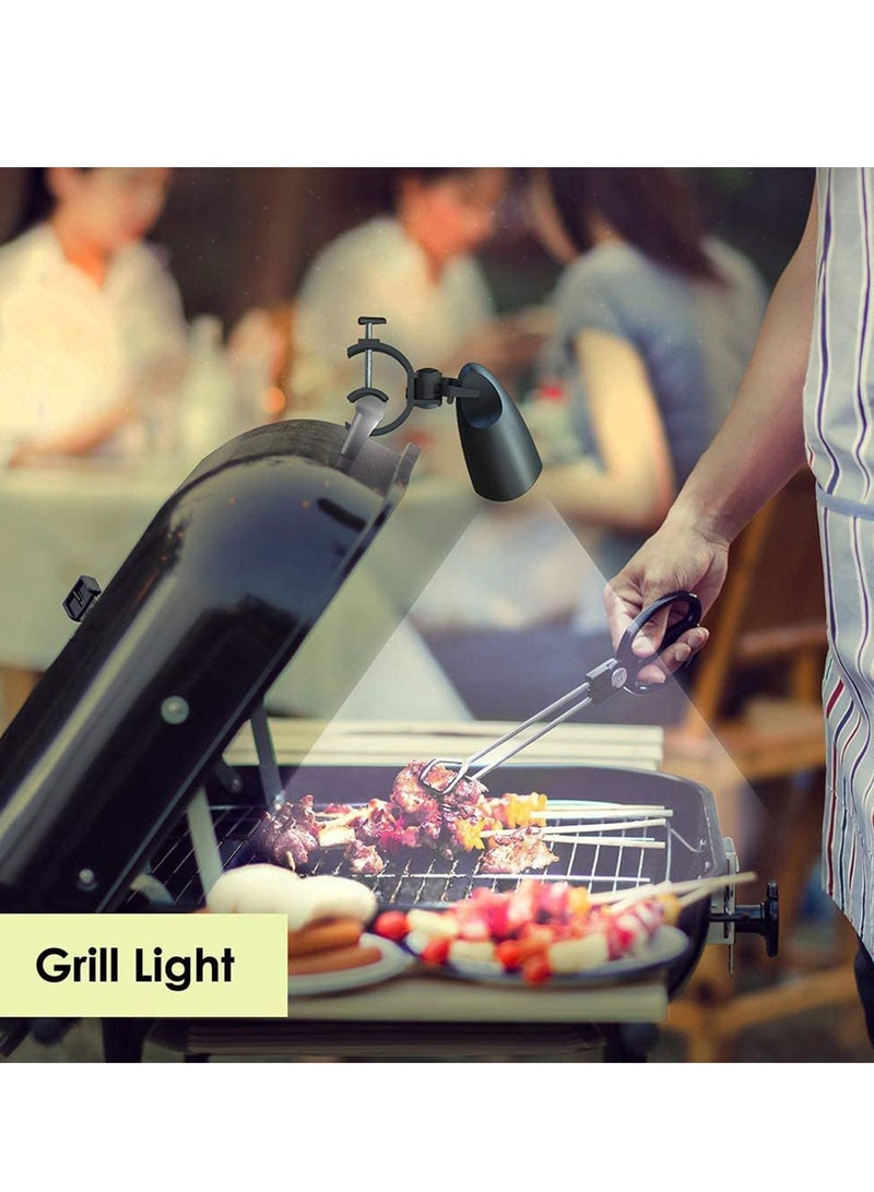 SYOSI Barbecue Grill Light, Outdoor 360 Degree Flexible BBQ Light with 10 Super Bright LED Lights, Heat Resistant Night Grill Light with Sturdy Clamp Mount Fits Most Grill Handle, Batteries not Included - Image 3