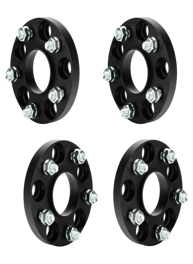 ILONPA 4pcs 5x4.5 1 inch (25.4mm) Hubcentric Wheel Spacers with 67.1mm Bore for Hyundai Elantra Veloster Sonata Santa Fe, Genesis Coupe, Mazda 5 MX-5, 5x114.3 M12x1.5 Thread 5 Lugs Wheel Adapters - Image 1