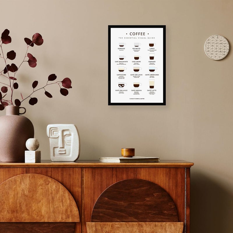Coffee Wall Poster Frames | Premium 8x12 Inch (A4) Framed Artwork | Aesthetic Coffee-Themed Wall Art for Home, Bedroom & Living Room | Ready-to-Hang Decorative Frames - Image 3