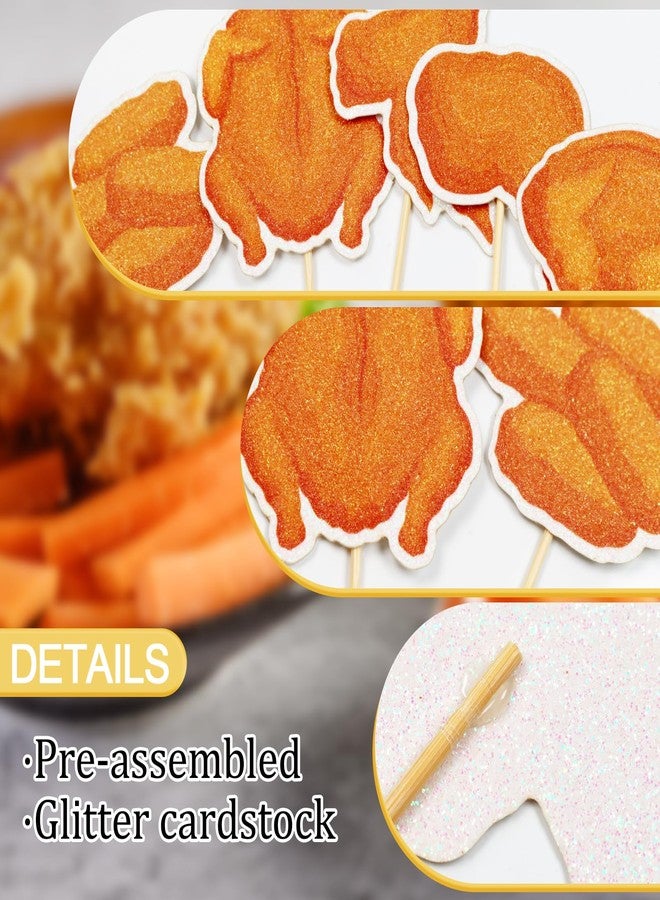 FOZEE Fried Chicken Day Cupcake Toppers, National Fried Chicken Day Party Decorations, 24Pcs - Image 3
