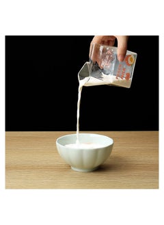 Y&D Clear Glass Milk Carton Cup Microwavable Cups Mini Creamer Container Square Breakfast Mug Premium Pitcher  - Image 3
