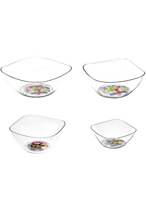 Spain Plastic Bowl Set 4 Pcs
